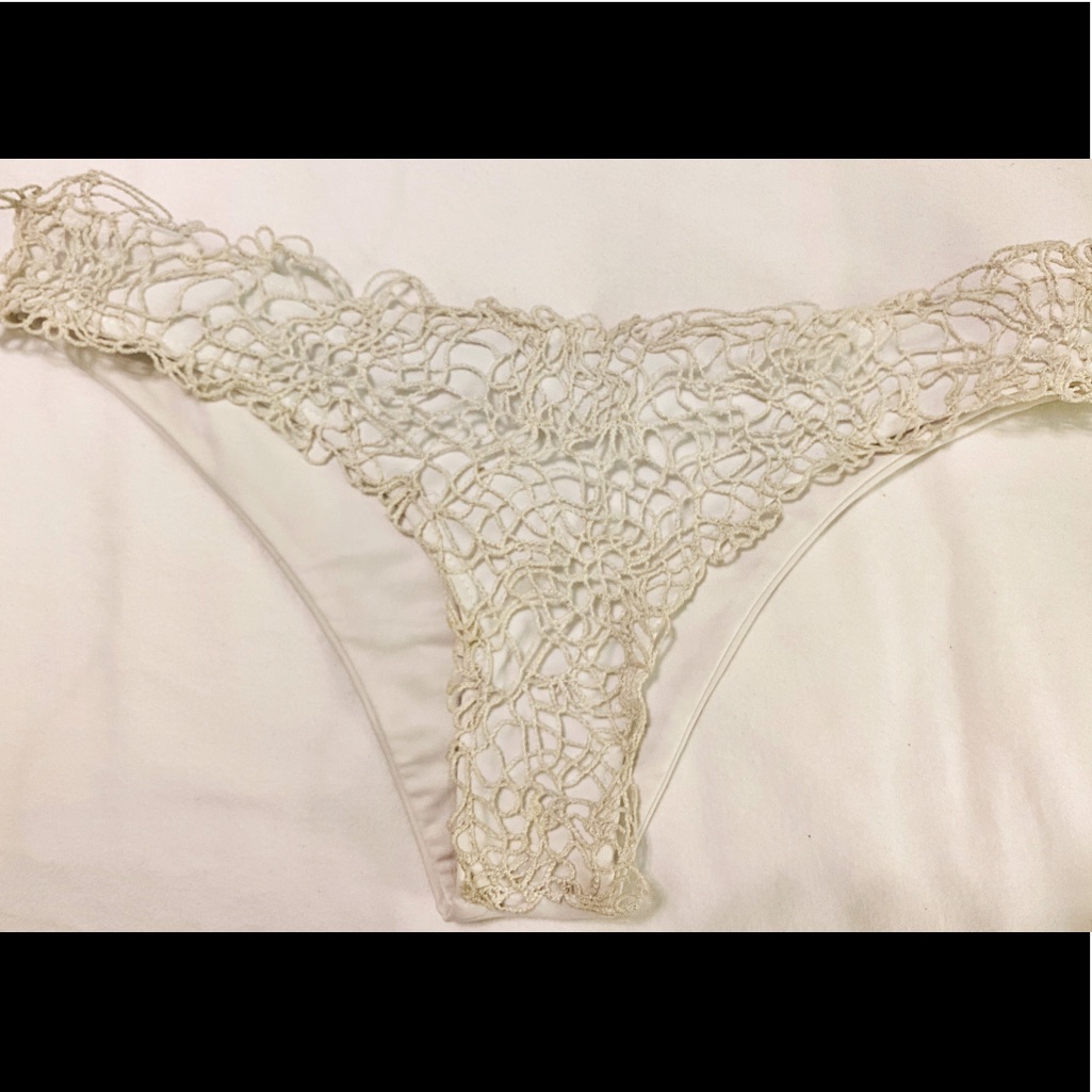 New Beachriot White Lace Bikini Bottom Size Large